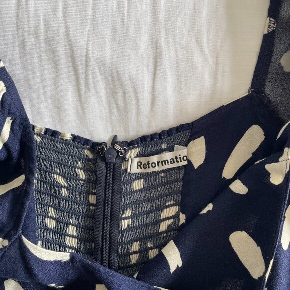 Reformation Sigmund Dress Splatter Print (sz 6) - Picture 9 of 11